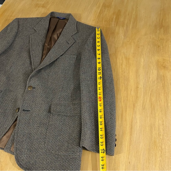 Vintage Pendleton Tweed Blazer Mens 40R Wool Basket Weave Sport Coat Jacket - Picture 6 of 12